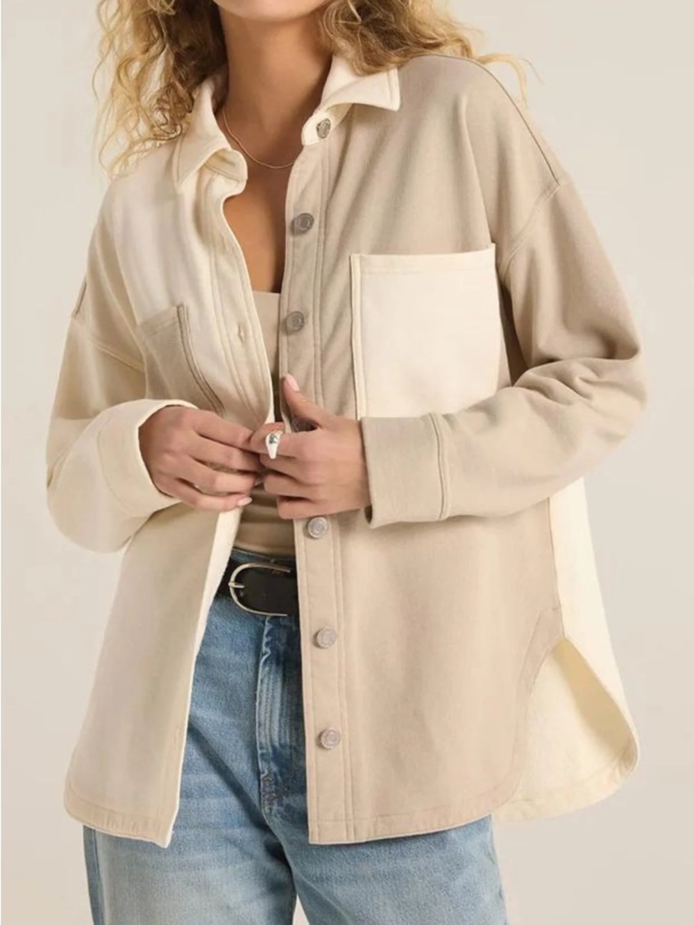 Z Supply Color Block Shirt Jacket - Picture 5 of 8
